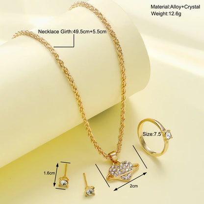 IG Style Luxurious Simple Style Heart Shape Alloy Women'S Jewelry Set