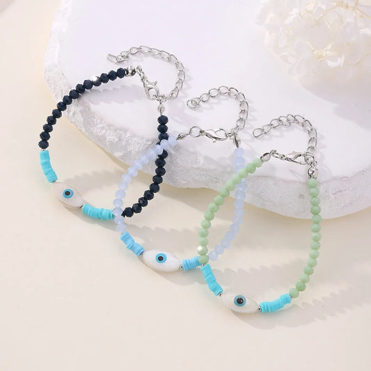 IG Style Modern Style Classic Style Eye Artificial Crystal Shell Beaded Women'S Bracelets