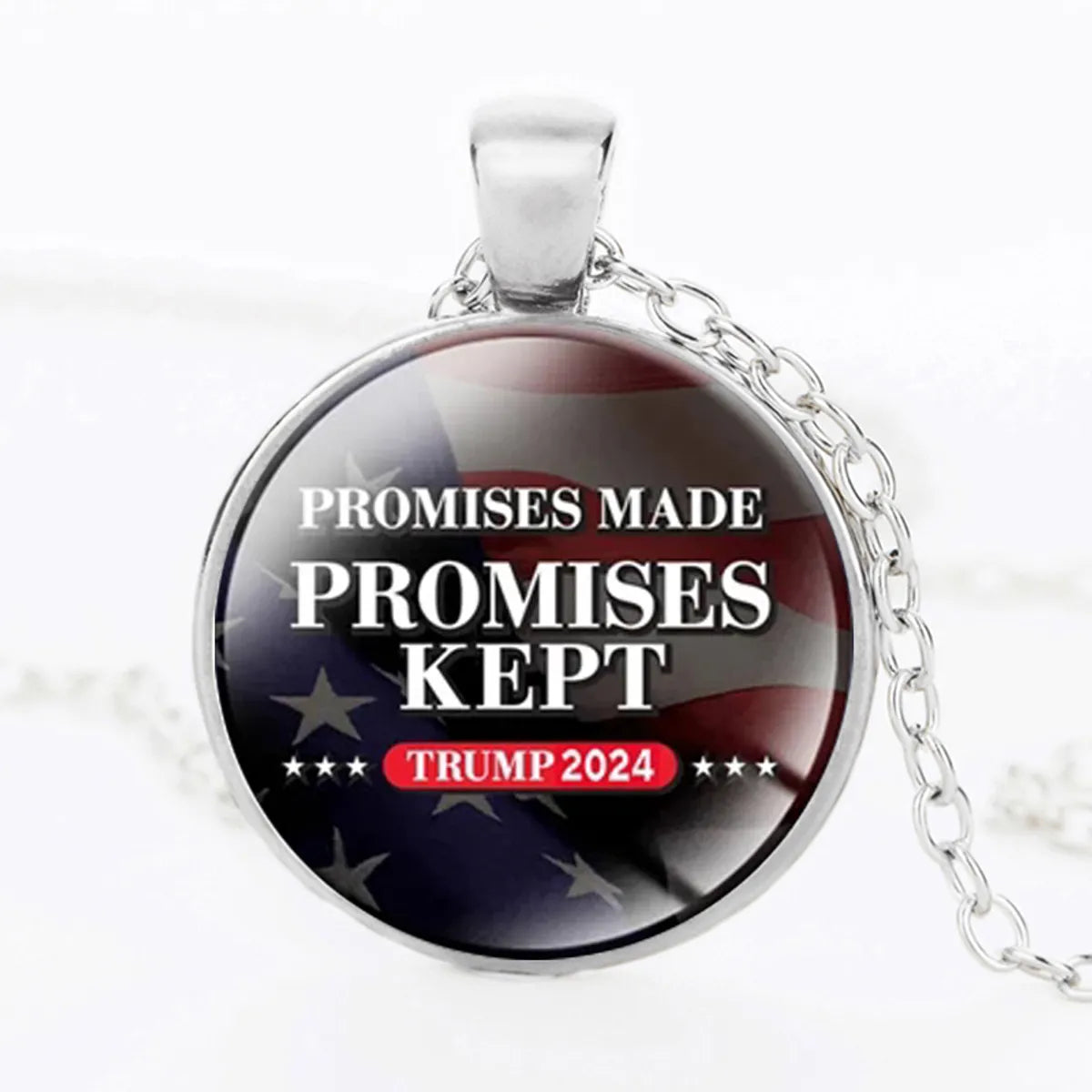 IG Style Modern Style Donald Trump Human Letter Glass Alloy Iron Wholesale Pendant Necklace