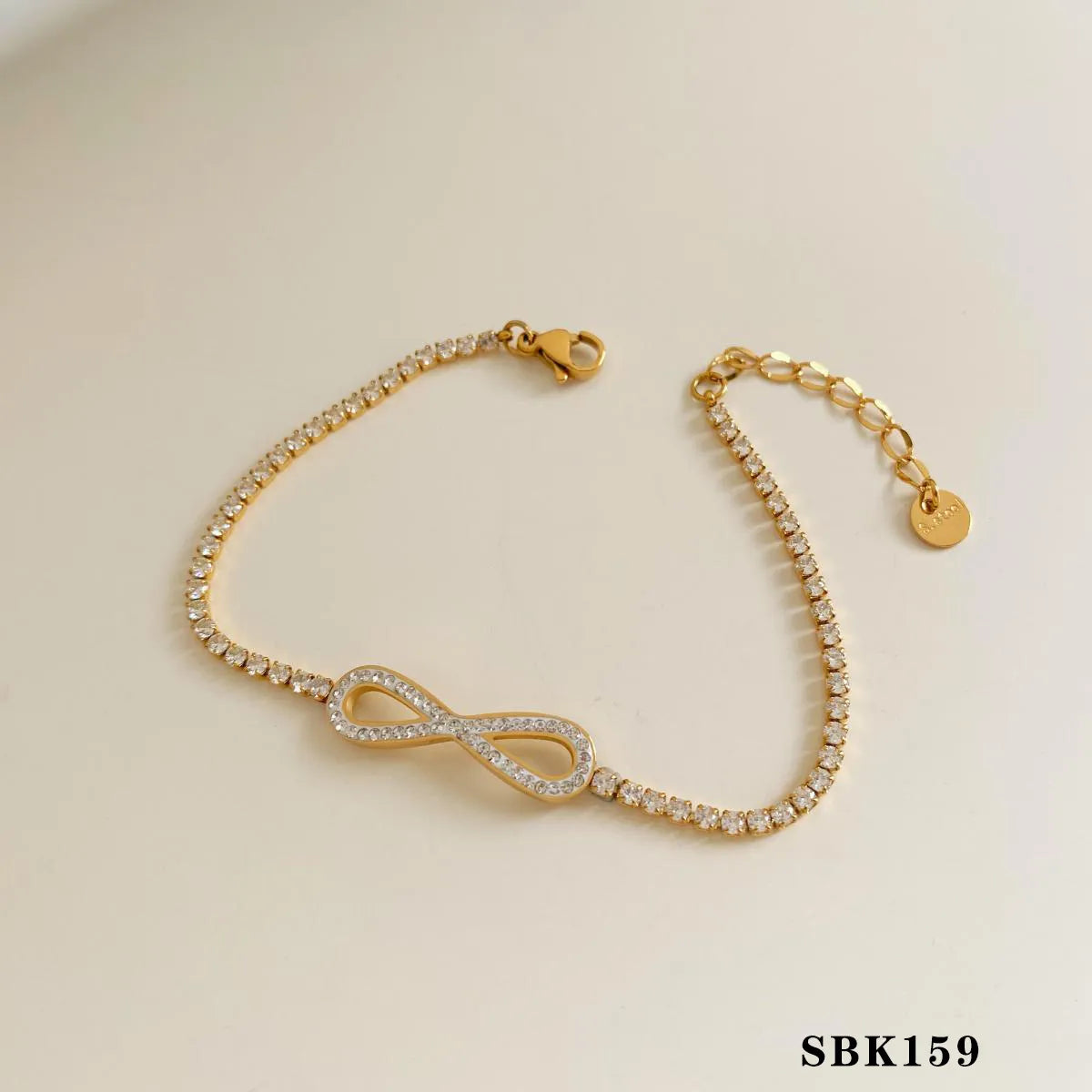 IG Style Modern Style Geometric 304 Stainless Steel 16K Gold Plated White Gold Plated Gold Plated Zircon Bracelets In Bulk