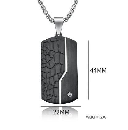 IG Style Modern Style Geometric 304 Stainless Steel Plating Inlay Zircon Men'S Pendant Necklace