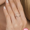 Ig Style O-Shape Oval Heart Shape Sterling Silver White Gold Plated Zircon Open Rings In Bulk