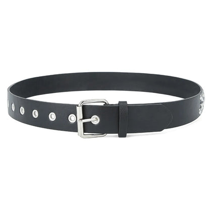 IG Style Punk Star Pu Leather Iron  Women'S Leather Belts