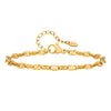 IG Style Rectangle 201 Stainless Steel 18K Gold Plated Bracelets In Bulk