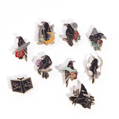 IG Style Retro Crow Flower Alloy Unisex Brooches