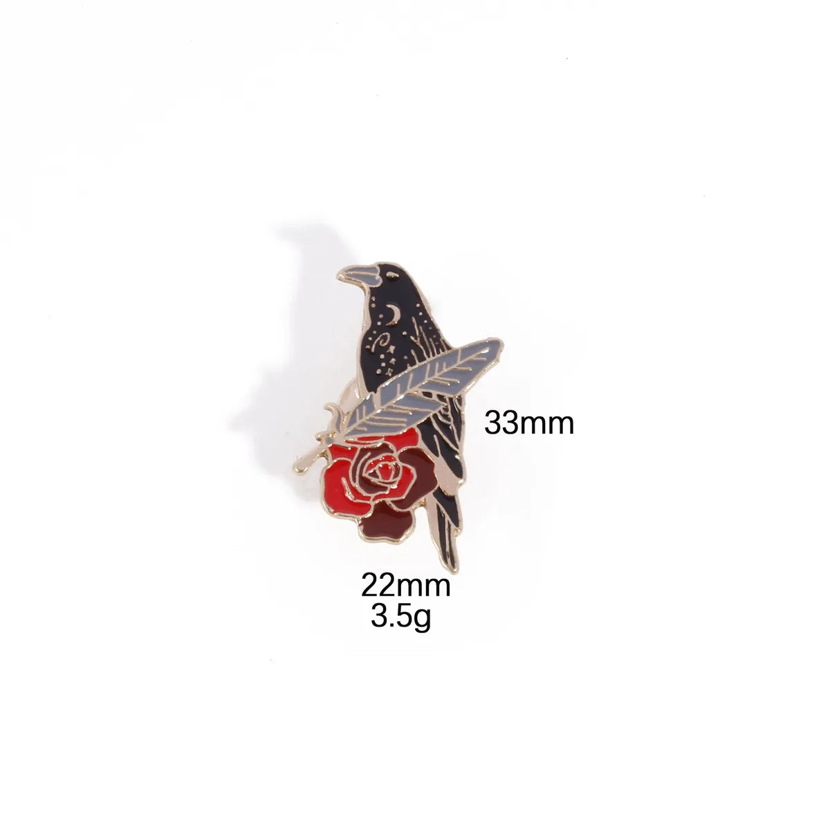 IG Style Retro Crow Flower Alloy Unisex Brooches