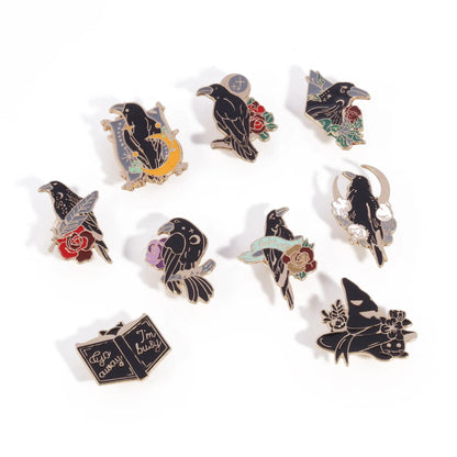 IG Style Retro Crow Flower Alloy Unisex Brooches