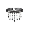 Ig Style Retro Geometric Cross Alloy Beaded Plating Chain Women'S Choker