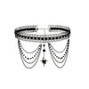 Ig Style Retro Geometric Cross Alloy Beaded Plating Chain Women'S Choker