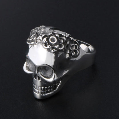 IG Style Retro Punk Skull 304 Stainless Steel Polishing Men'S Rings