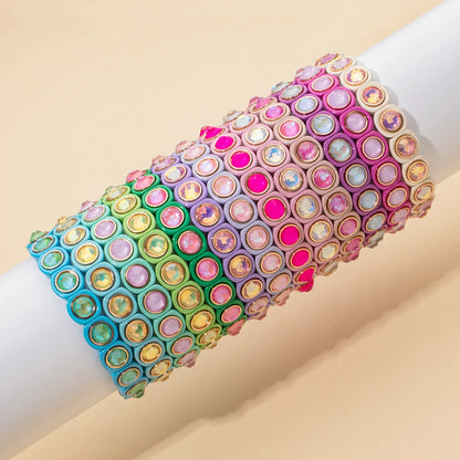 IG Style Round Rhinestones Alloy Enamel Wholesale Bracelets