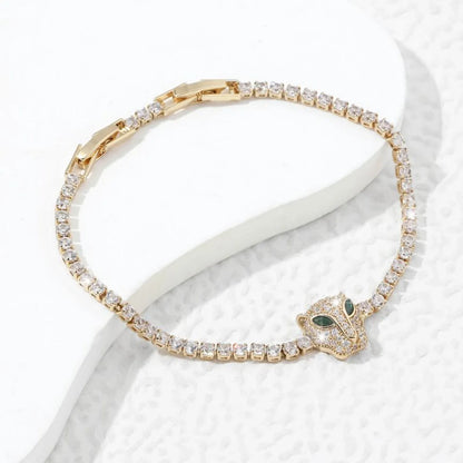 Ig Style Shiny Animal Copper Plating Inlay Zircon 18k Gold Plated Bracelets