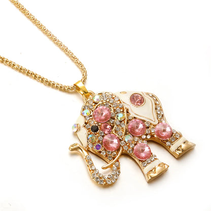 IG Style Shiny Geometric Zinc Alloy Plating Inlay Artificial Pearls Opal Zircon Women's Pendant Necklace