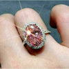 Ig Style Shiny Oval Copper Inlay Zircon Rings