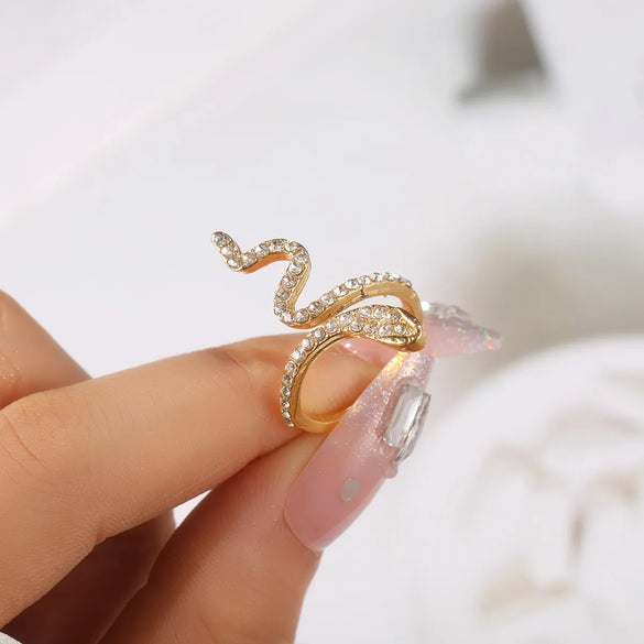 Ig Style Shiny Owl Snake Butterfly Alloy Plating Inlay Rhinestones Unisex Rings