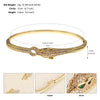 IG Style Shiny Round Water Droplets Snake Rhinestones Alloy Wholesale Bangle