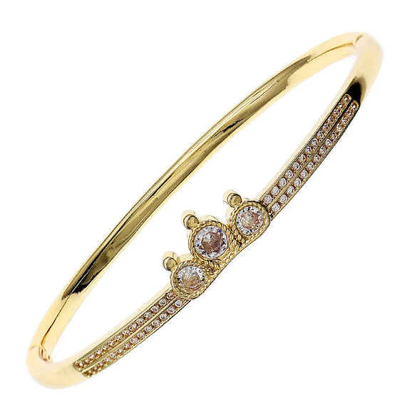IG Style Shiny Round Water Droplets Snake Rhinestones Alloy Wholesale Bangle