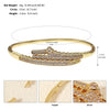 IG Style Shiny Round Water Droplets Snake Rhinestones Alloy Wholesale Bangle