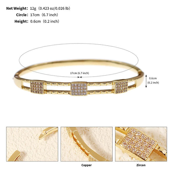 IG Style Shiny Round Water Droplets Snake Rhinestones Alloy Wholesale Bangle