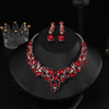 IG Style Shiny Water Droplets Alloy Inlay Gem Crystal Women'S Jewelry Set