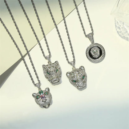 Ig Style Simple Style Animal Stainless Steel Copper Plating Inlay Zircon Gold Plated Pendant Necklace