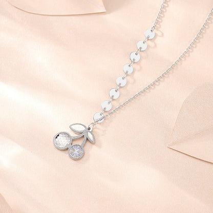 Ig Style Simple Style Cherry Sterling Silver Plating Pendant Necklace