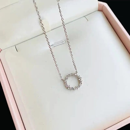 Ig Style Simple Style Circle Alloy Plating Inlay Rhinestones Women's Necklace