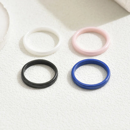 IG Style Simple Style Circle Ceramics Women'S Rings