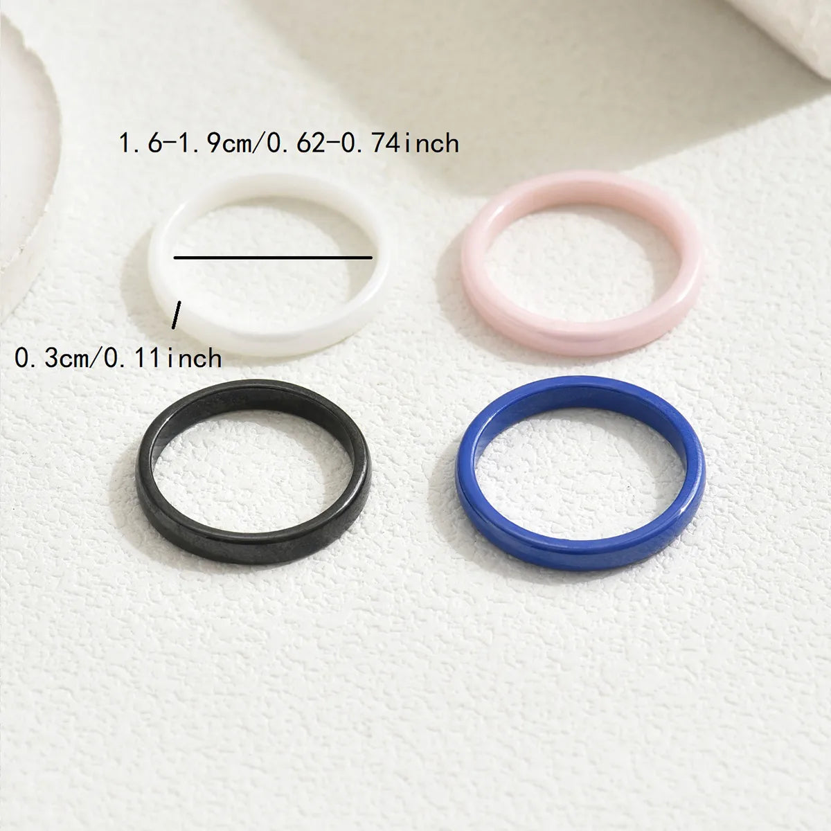 IG Style Simple Style Circle Ceramics Women'S Rings