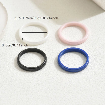 IG Style Simple Style Circle Ceramics Women'S Rings