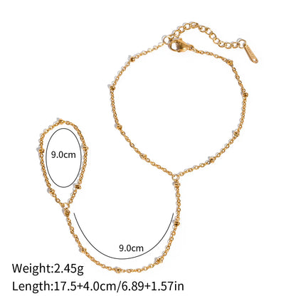 IG Style Simple Style Classic Style Geometric Star 304 Stainless Steel Polishing Plating Inlay Zircon 18K Gold Plated Women'S Anklet