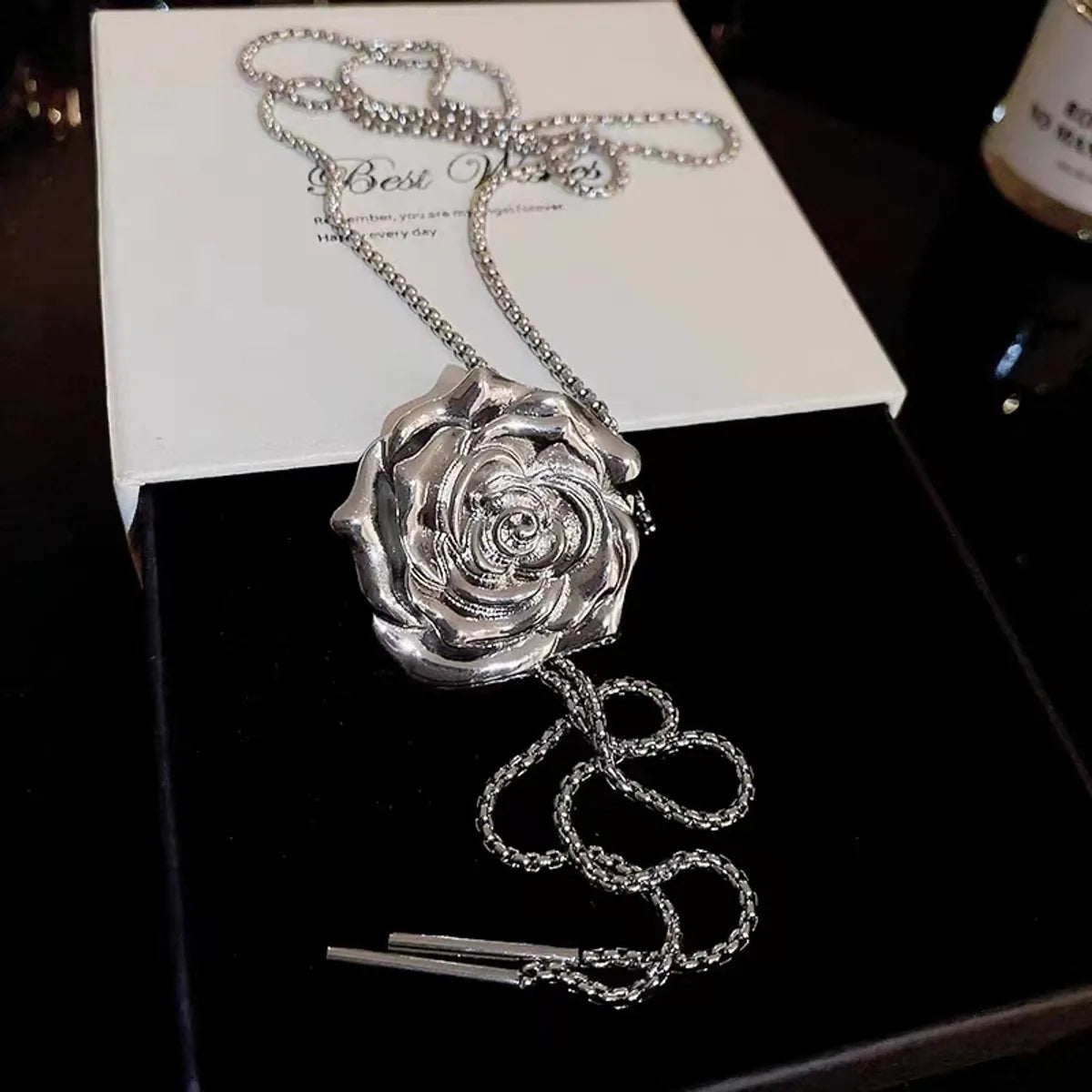 IG Style Simple Style Classic Style Rose 201 Stainless Steel Alloy Women'S Pendant Necklace Waist Chain