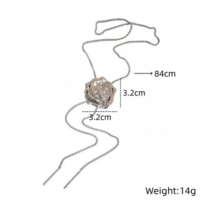 IG Style Simple Style Classic Style Rose 201 Stainless Steel Alloy Women'S Pendant Necklace Waist Chain