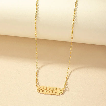 Ig Style Simple Style Commute Number Alloy Plating Women'S Pendant Necklace