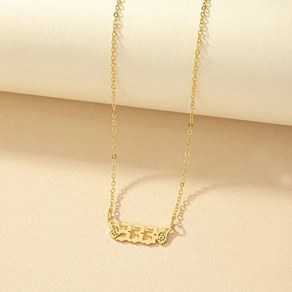 Ig Style Simple Style Commute Number Alloy Plating Women'S Pendant Necklace