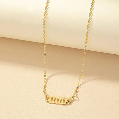 Ig Style Simple Style Commute Number Alloy Plating Women'S Pendant Necklace