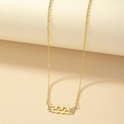 Ig Style Simple Style Commute Number Alloy Plating Women'S Pendant Necklace