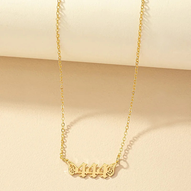 Ig Style Simple Style Commute Number Alloy Plating Women'S Pendant Necklace