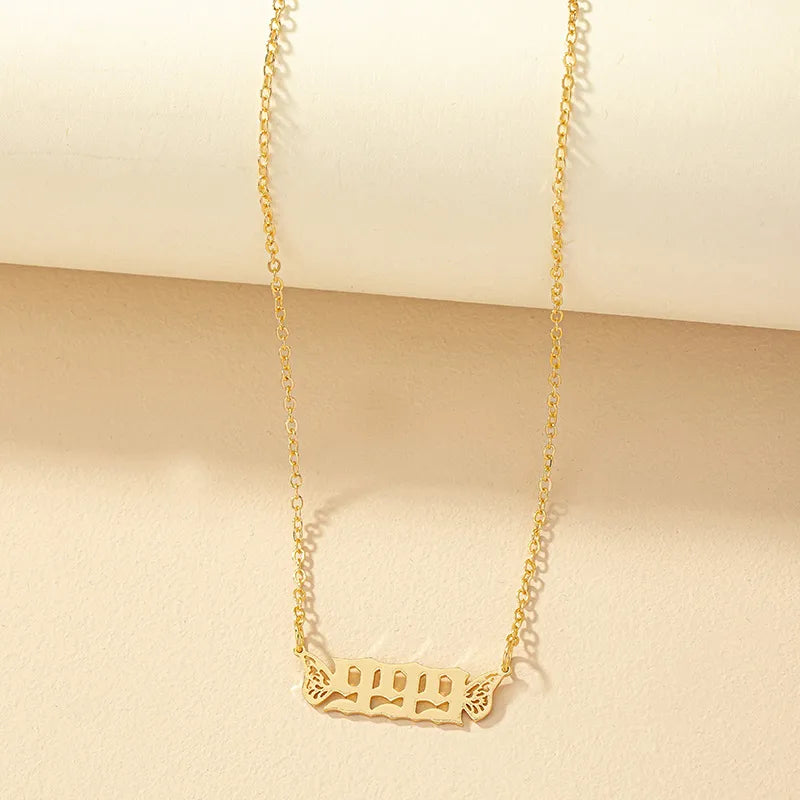 Ig Style Simple Style Commute Number Alloy Plating Women'S Pendant Necklace