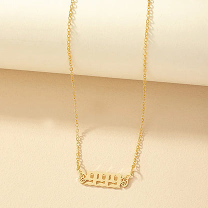 Ig Style Simple Style Commute Number Alloy Plating Women'S Pendant Necklace