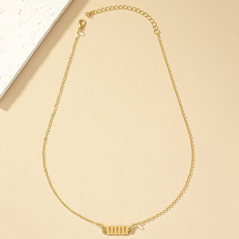 Ig Style Simple Style Commute Number Alloy Plating Women'S Pendant Necklace