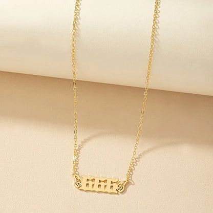 Ig Style Simple Style Commute Number Alloy Plating Women'S Pendant Necklace