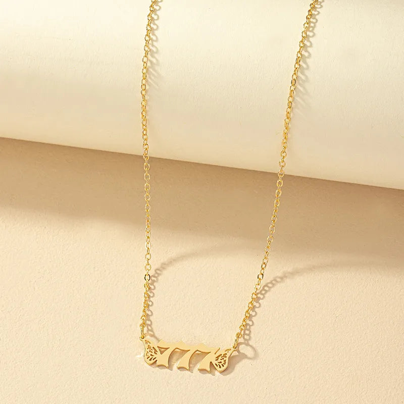 Ig Style Simple Style Commute Number Alloy Plating Women'S Pendant Necklace