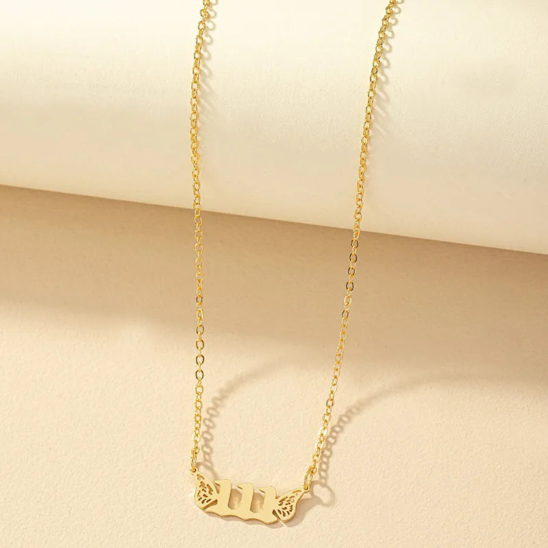 Ig Style Simple Style Commute Number Alloy Plating Women'S Pendant Necklace