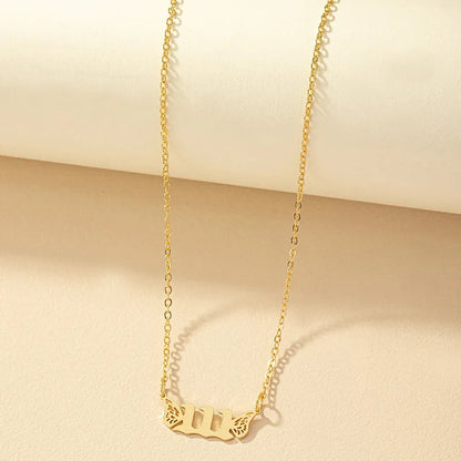 Ig Style Simple Style Commute Number Alloy Plating Women'S Pendant Necklace