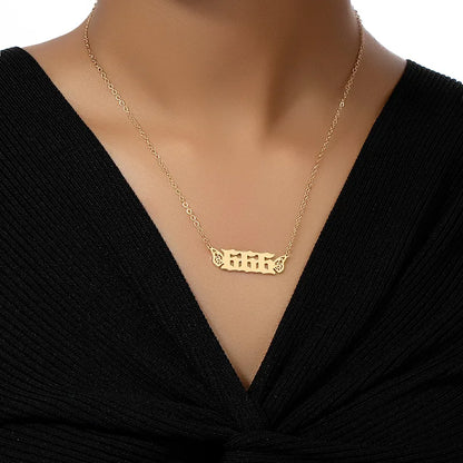 Ig Style Simple Style Commute Number Alloy Plating Women'S Pendant Necklace