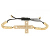 Ig Style Simple Style Cross Copper Beaded Plating Inlay Zircon Bracelets