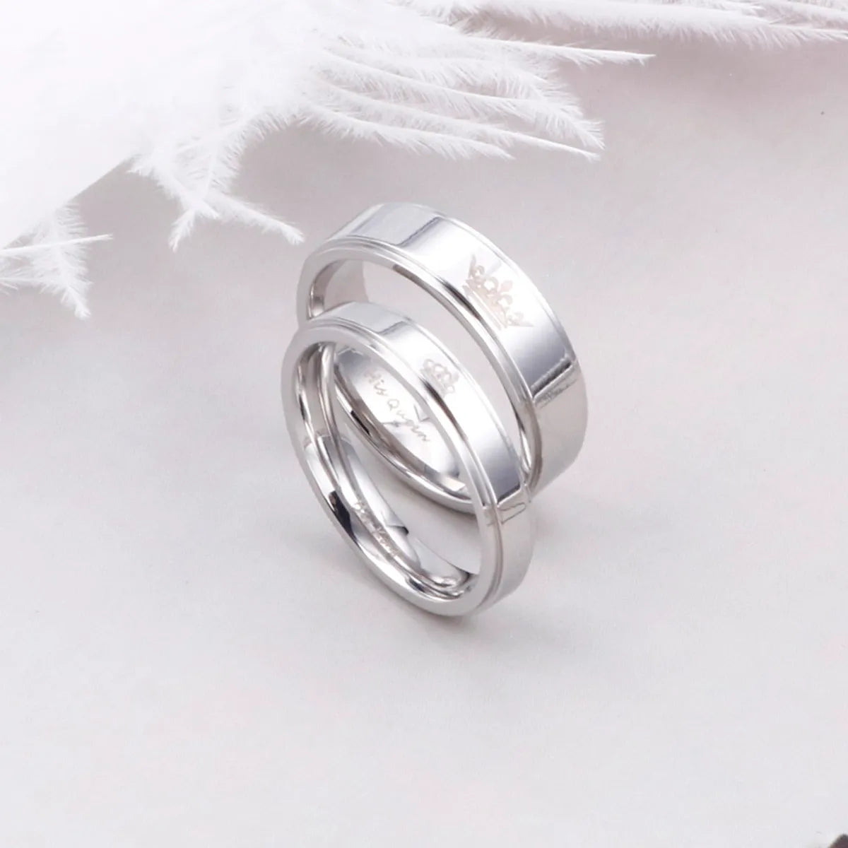 Ig Style Simple Style Crown Titanium Steel Rings