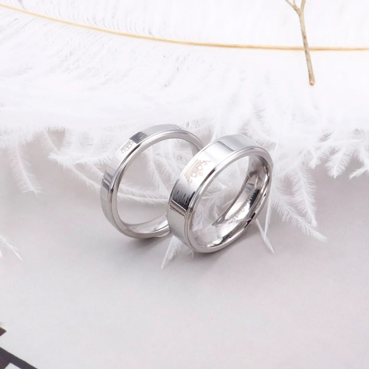 Ig Style Simple Style Crown Titanium Steel Rings