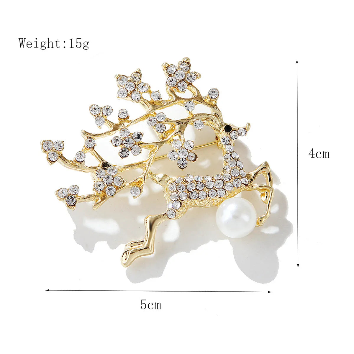 IG Style Simple Style Elk Zinc Alloy Inlay Rhinestones Pearl Women'S Brooches